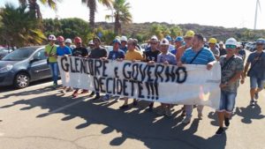 Manifestazione Alcvoa a Portovesme